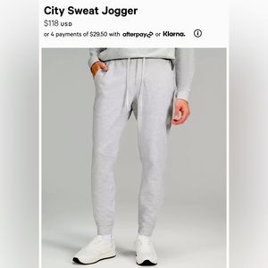 LuluLemon City Sweat Jogger - Large